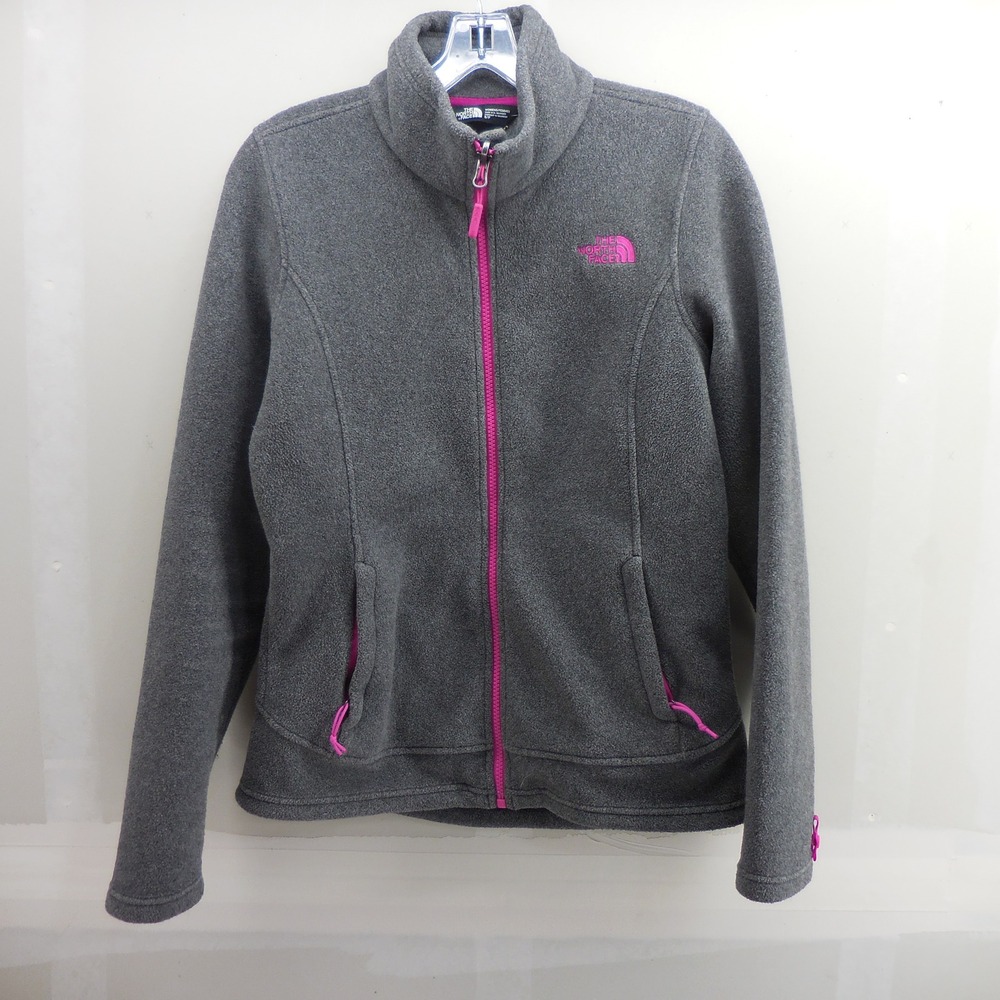 The North Face Womens Grey Pink Full Zip Fleece Jacket S NF00CTP0CEN